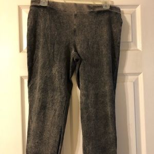 Distressed dark gray leggings. Worn once size M